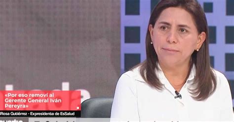 Rosa Gutiérrez se pronuncia tras destitución Dina Boluarte me dijo