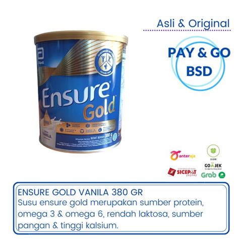 Jual ENSURE GOLD VANILA VANILLA 380 GR SUSU NUTRISI DEWASA RENDAH