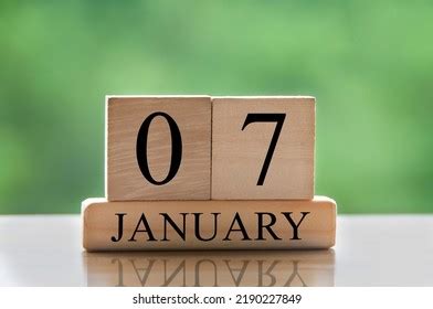 January 7 Calendar Date Text On Stock Photo 2190227849 | Shutterstock