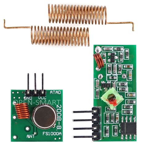 433MHz RF wireless receiver module & 433 MHz transmitter module kit for ...