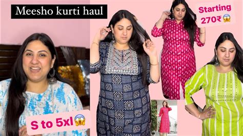 Meesho Kurti Haul Daily Wear Kurtis S To Xl Sizes Plus Sizes