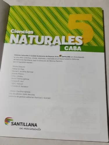 Ciencias Naturales 5 Caba Santillana En Movimiento En Venta En Ezeiza