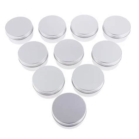 Maxbell 10 Packs 50ml Aluminum Tin Jars Cosmetic Empty Screw Lid Containers Lip Balm Cans