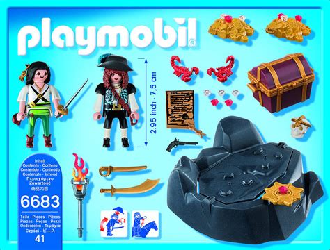 Playmobil Pirate Treasure Hideout Playset Purple Cow Toys