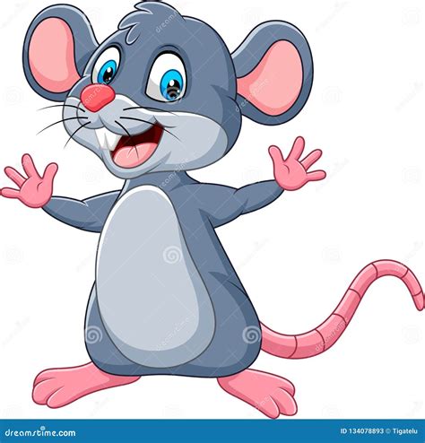 Cartoon Happy Mouse Waving | CartoonDealer.com #134078893