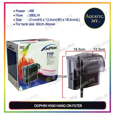 Dophin H500 Hanging Filter 580lh Shopee Malaysia