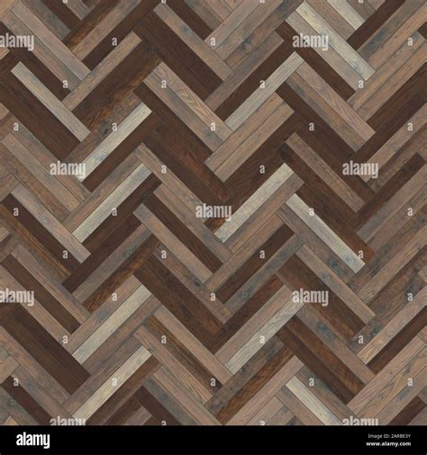 Seamless Wood Parquet Texture Herringbone Dark Brown Stock Photo Alamy