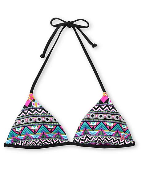 Hurley Tribal Fusion Reversible Triangle Bikini Top Zumiez