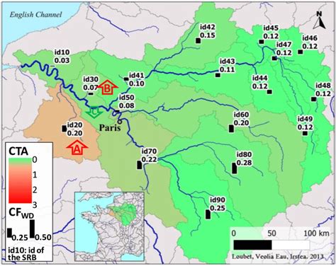 Sub River Basin Cfwd P Area And Cta Of The Seine River Basin France