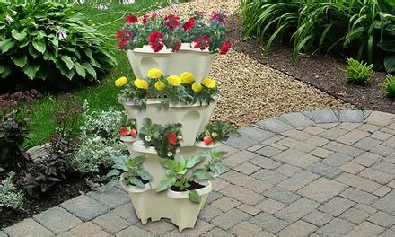 Stackable Planters (4-Pack) | Groupon Goods