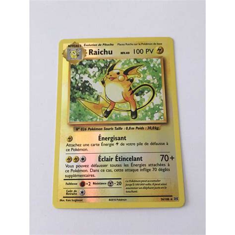 Carte Pok Mon Raichu Rare Reverse Xy Xy Evolutions