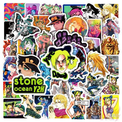 Jojos Bizarre Adventure Stone Ocean Series 03 Stickers 50pcs Set Diy