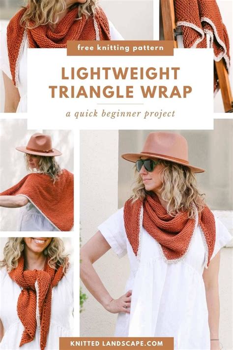 How To Knit A Triangular Scarf Free Knitting Pattern Knitting