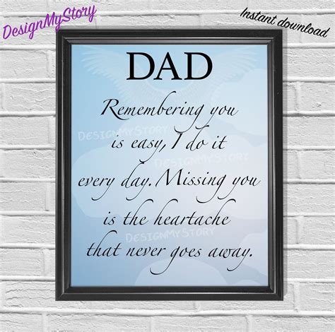 Dad Remembering You Is Easy The Lose Of Your Dad Letting Go Is The Hardest Part Tribute