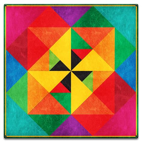 Colorful Pinwheel 18 X 18 Custom Shape Garage Art™