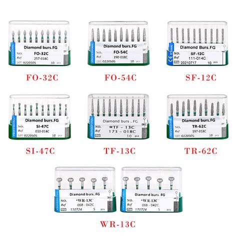 Pcs Dental Diamond Burs Ball Round Fg Mm Types For High Speed