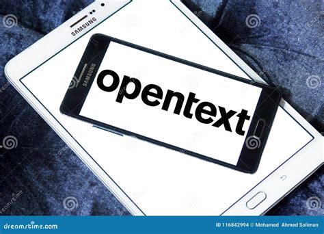 OpenText Corporation logo editorial stock image. Image of signs - 116842994