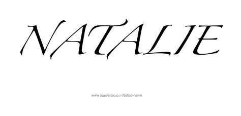 Natalie Name Tattoo Designs