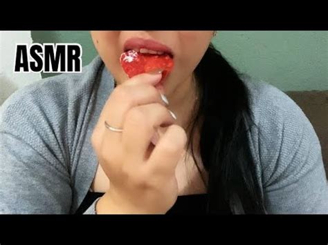 Asmr Espa Ol Comiendo Papas Flamin Hot Picantes Con Crema Youtube