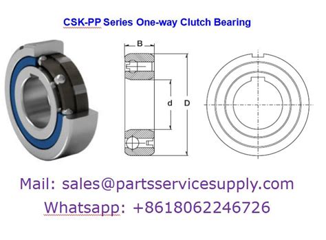 Csk Pp One Way Bearing With Internal And External Keyways Size