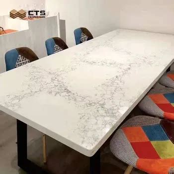 White Stone Dining Quartz Table Top - Buy White Quartz Stone Top Dining ...