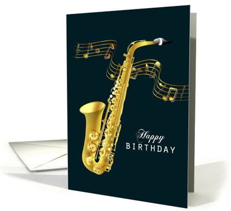 Saxophone Music Birthday 1305920 Music Birthday Birthday Cards