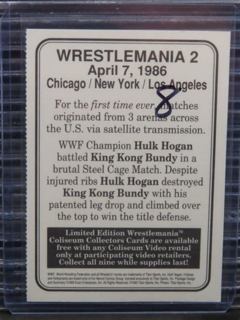 Mavin Coliseum Video Wwf Wrestlemania Hulk Hogan Vs King Kong