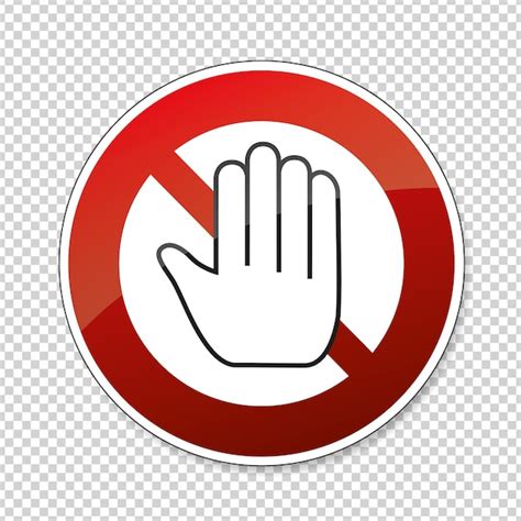 Premium Vector STOP Simple Red Stop Roadsign With Big Hand Symbol Or