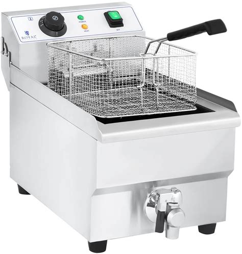 Royal Catering Elektro Fritteuse Liter Mit Ablasshahn Ab