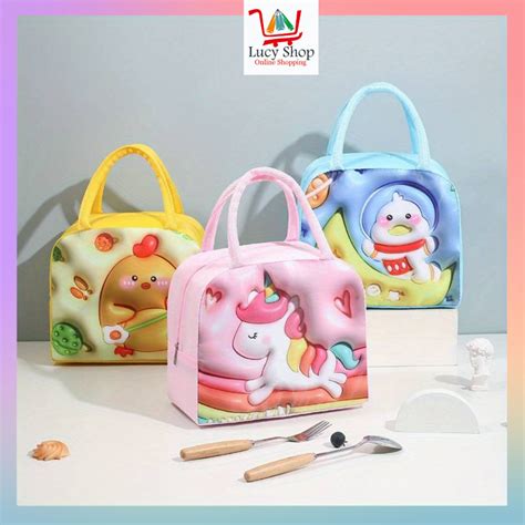 Jual Tas Bekal Anak Karakter Lucu Lunch Bag Panas Dingin Tempat