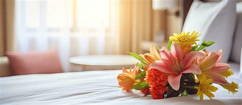 Flower decoration in hotel room 27940515 Stock Photo at Vecteezy