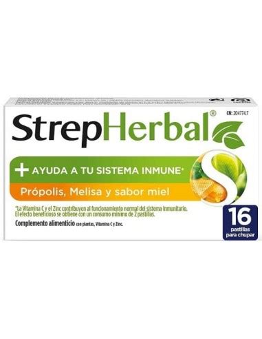 Strepherbal Pastillas Para Chupar Sabor Propolis Melisa Miel Online