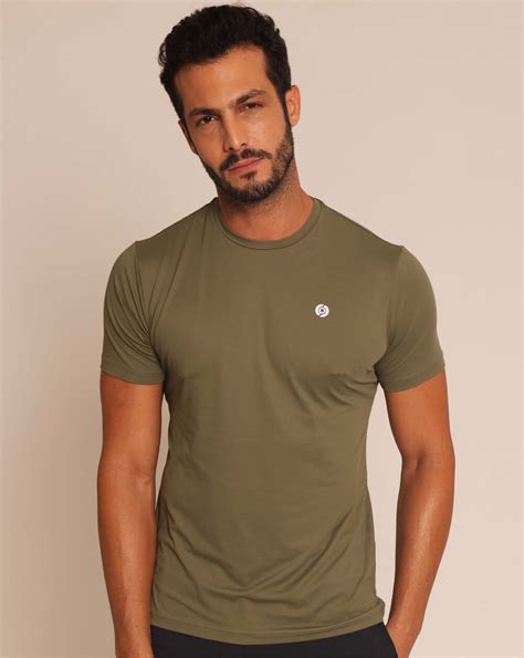 Camiseta Masculina Poliamida Walk 50 Verde Militar