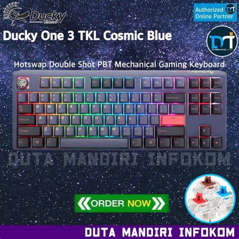 Jual Ducky One Tkl Cosmic Blue Rgb Double Shot Pbt Mechanical