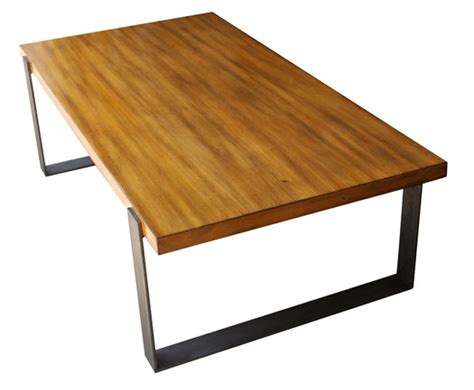 Modern Wood & Metal Coffee Table – Mortise & Tenon