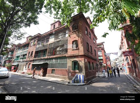 Bow Barracks. Buddhist Temple Street, Kolkata, India Stock Photo - Alamy