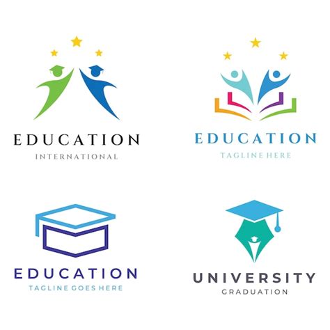 Premium Vector Creative Student Education Logo Template Design With