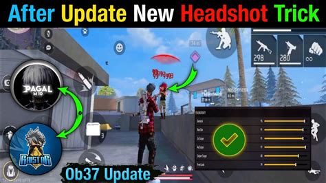 Free Fire New Headshot Trick After Ob Update New Headshot Trick