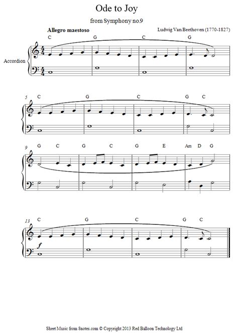 Beginner Accordion Sheet Music Free Printable - Free Printable Templates