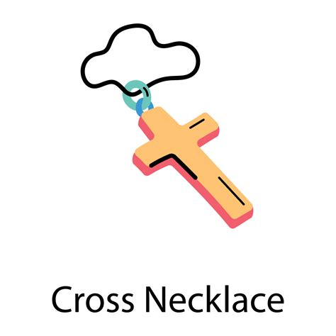 Trendy Cross Necklace 17182755 Vector Art At Vecteezy