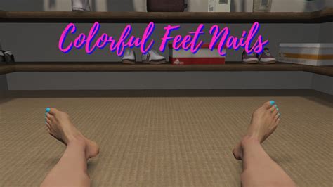 Colorful Feet Nails For MP Female GTA5 Mods