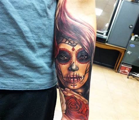 Muerte Tattoo By Kris Busching Post 17138 Tattoos Face Tattoos