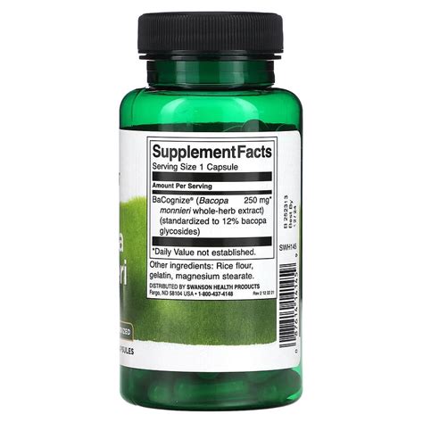 Swanson Bacopa Monnieri Mg Capsules Sale Gi R