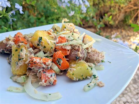 Salada de Batata Picante Atum Iguaria Receita e Culinária