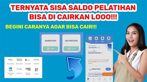 Berhasil Cara Mencairkan Sisa Saldo Pelatihan Prakerja YouTube