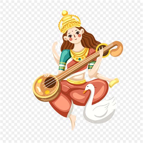 Saraswati Goddess Png Transparent Indian Religious Saraswati Goddess