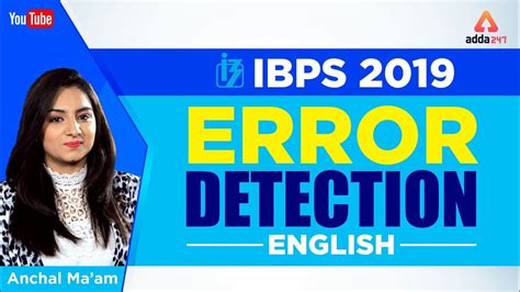 IBPS 2019 Error Detection English Day 2 Anchal Ma Am 10 A M