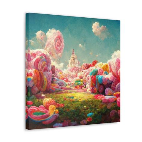 Candy Land Painting Art Print, Canvas Art, Candy Land Art, Colorful ...