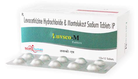 Luvsco M Tab Montelukast 10 Mg Levocetirizine 5mg At Rs 1200 Box