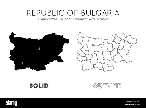 Bulgaria Map Blank Vector Map Of The Country With Regions Borders Of